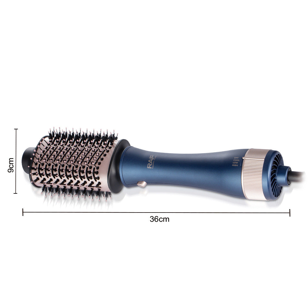 RAF European Standard Curling and Straightening Dual-use Hair Styling 3-in-1 Hot Air Brush with Interchangeable Temperature Modes1200w