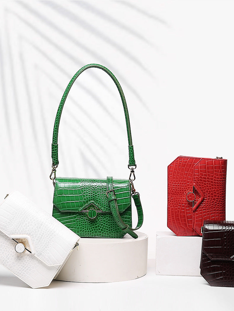 Women's Bag Summer New Crocodile Pattern Chain Bag Trendy Fashion Retro Personality Stylish Single Shoulder Crossbody Bag