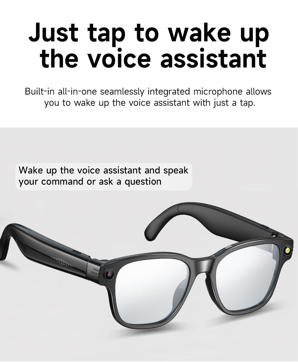 L801Smart Glasses800100 Megapixel Camera with Image Stabilization1200P Video Recording AI Simultaneous Translation Color Changing Sunglasses