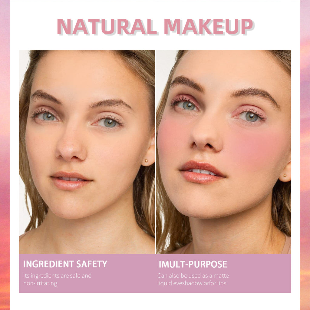 Makeup sheloves Liquid Blush Multi-Color Matte Sunburn Long-Lasting Easy to Apply Lip and Cheek Multi-Use Blush Cream