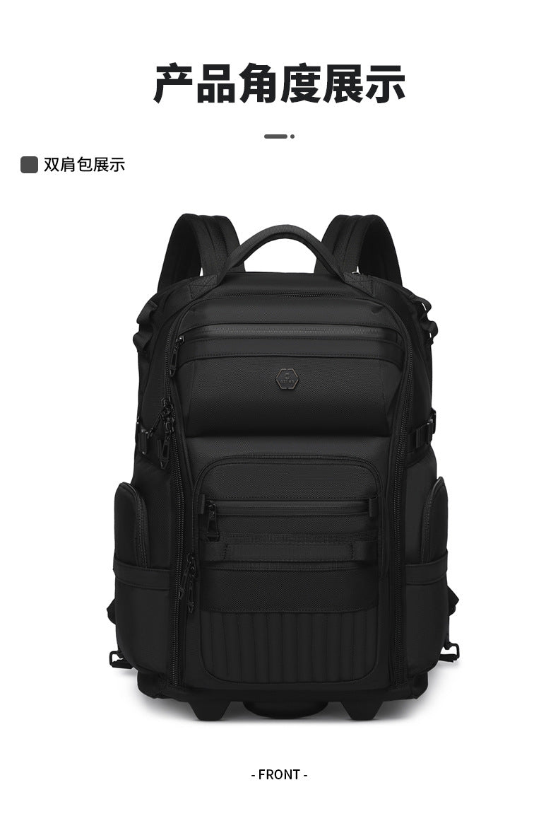 OZUKO Boarding Trolley Bag Men's Travel Backpack Multifunctional Large Capacity Short Distance Business Waterproof Backpack