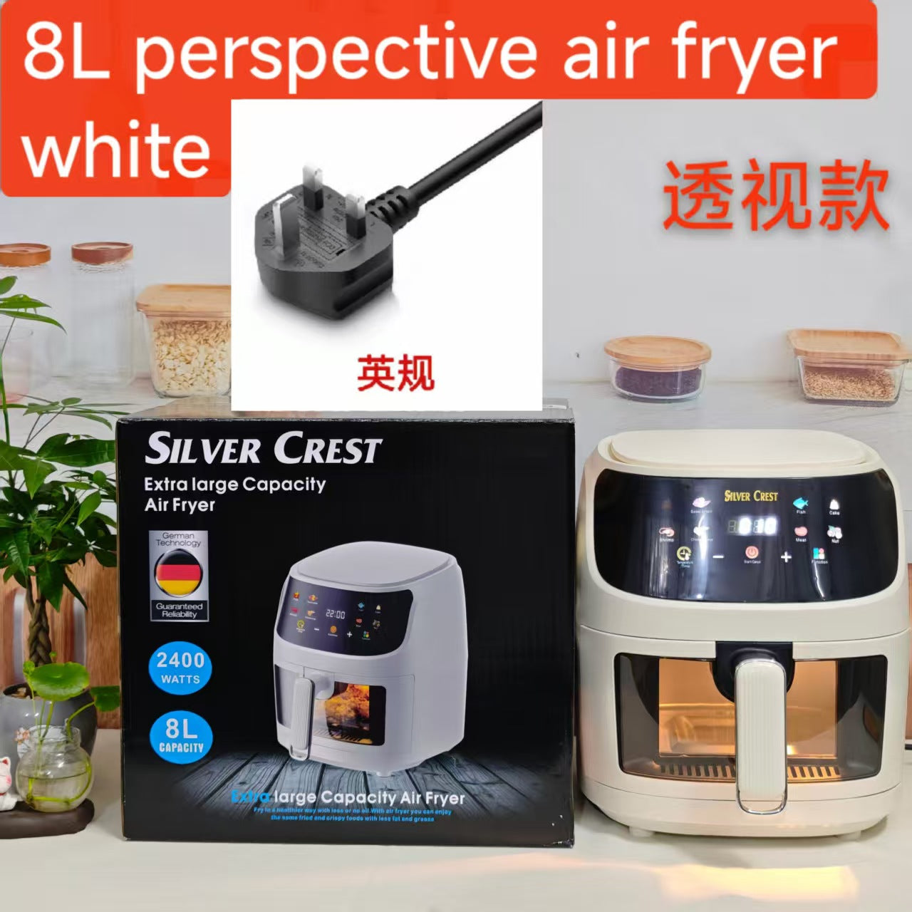 8LAir fryer Multifunctional Smart Touch Screen Oven Large Capacity Air Fryer Electric Fryer French Fries Machine