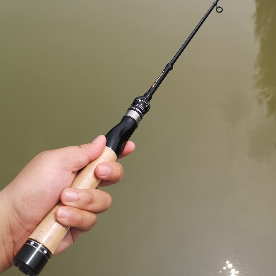 Portable Telescopic Lure Rod ul European and American Style Carbon Fiber Short Section Fishing Rod with Cork Handle