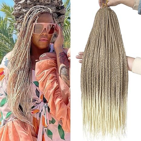 Cross-border Crochet Three-strand Braid Three strand braided synthetic hair extens