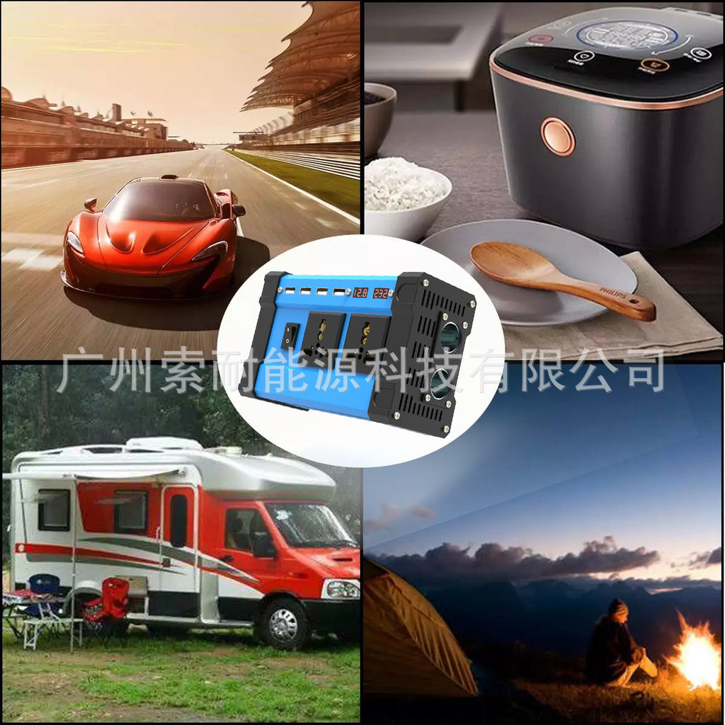 Motorcycle and Car Accessories300W/500W Car Converter Inverter12V Turn110V/220V Car Inverter Power Supply