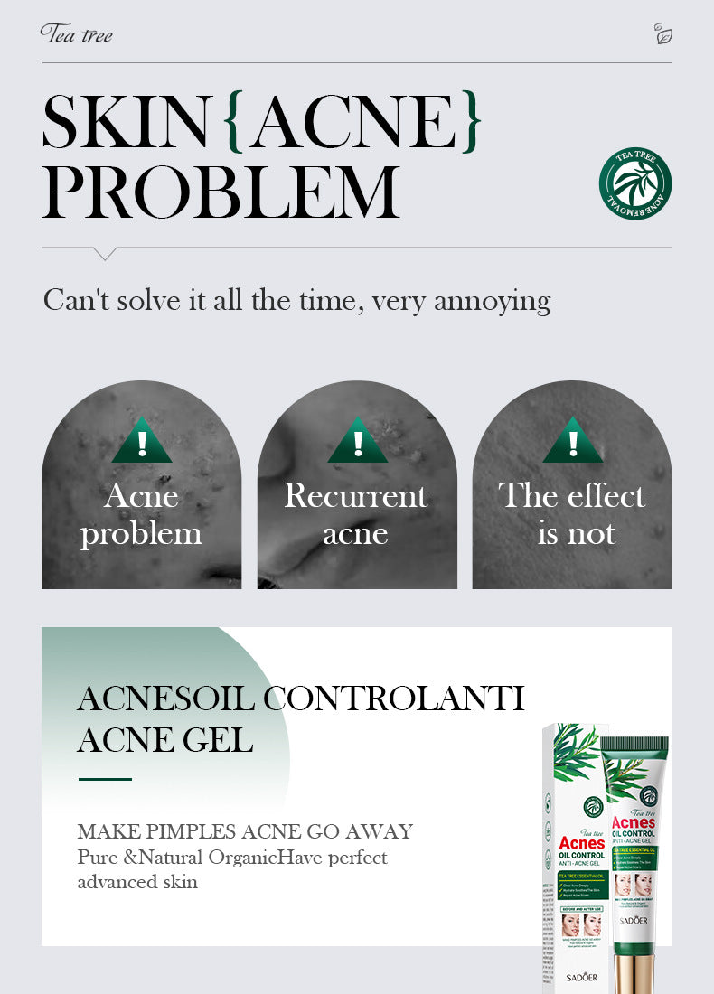 Tea Tree Skincare Set SADOER Cleansing, moisturizing, hydrating five-piece set for  foreign trade wholesale