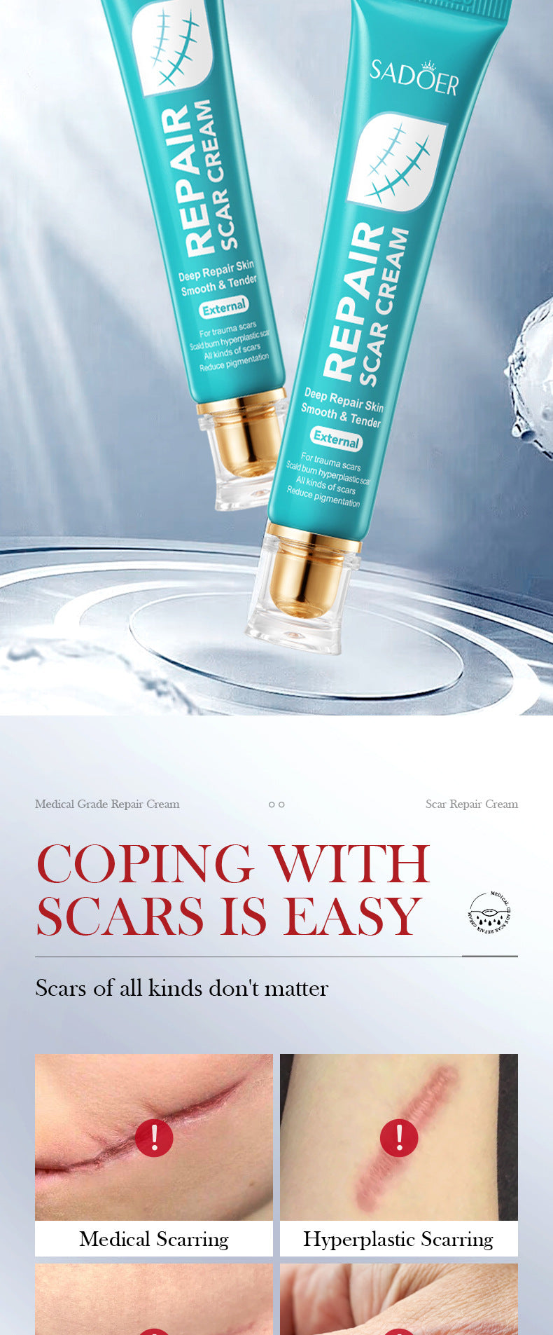 Scar Serum SADOER Hydrating, moisturizing, rejuvenating, nourishing face cream  foreign trade wholesale