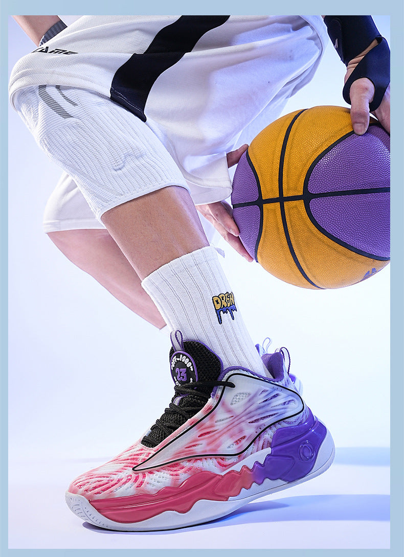 Luminous New Non-Slip Wear-Resistant Fashionable Sports Basketball Shoes Trendy Street Practical Sneakers Student Training Sports Shoes