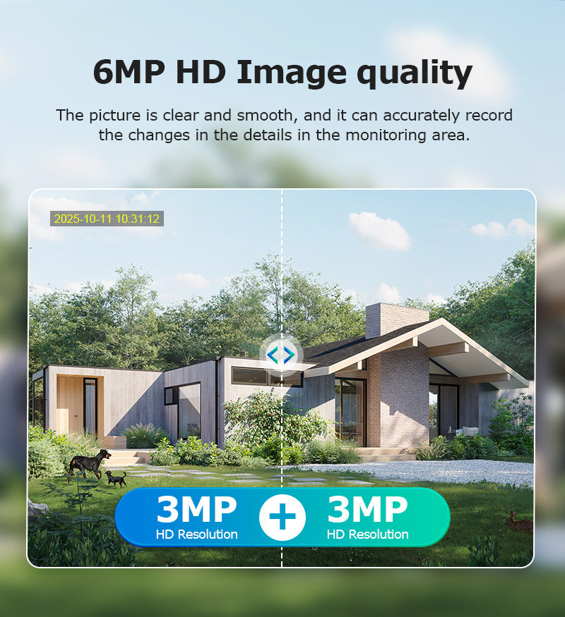 Private Model AOV Solar-powered Binocular Camera4G Outdoor Solar Camera6MP High Definition Wireless Surveillance