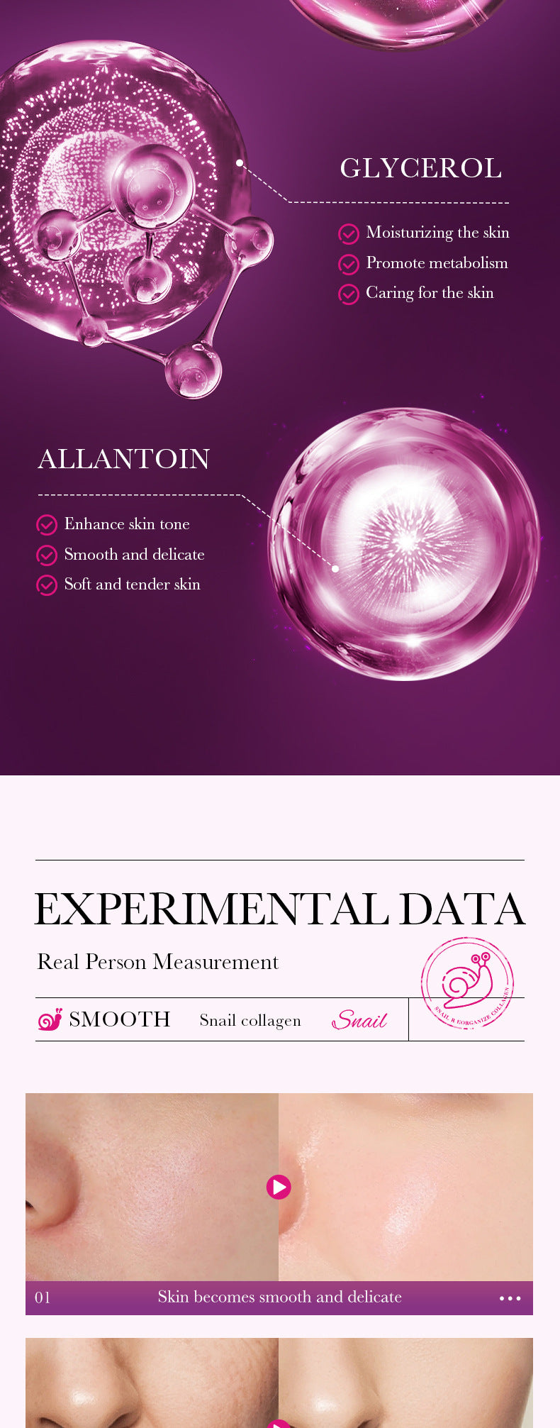 Snail Face Cream50g Collagen Hydrating Moisturizing Cream  Foreign Trade Wholesale