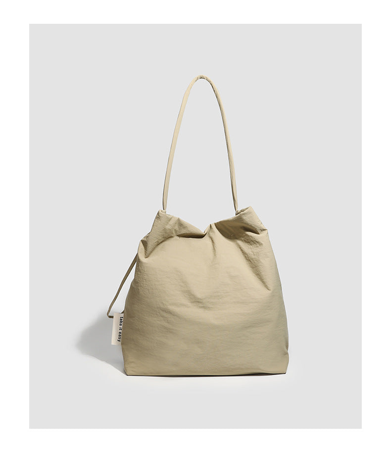 Oxford Cloth Workwear Korean Style Large Capacity Totes Idle Style Solid Color Leisure Class Commuter Shoulder Bag Bags