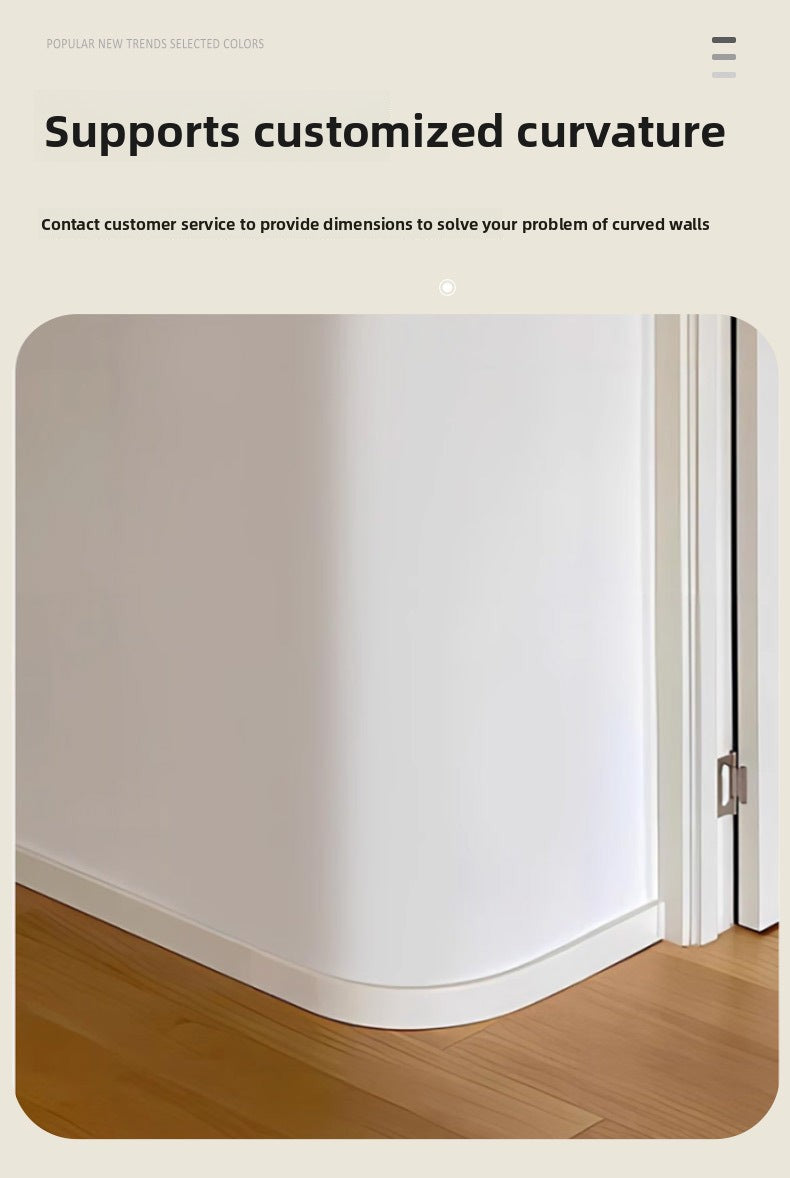 Pure solid wood ultra-narrow skirting board for wooden flooring, minimalist wooden baseboard, white and black painted decorative trim