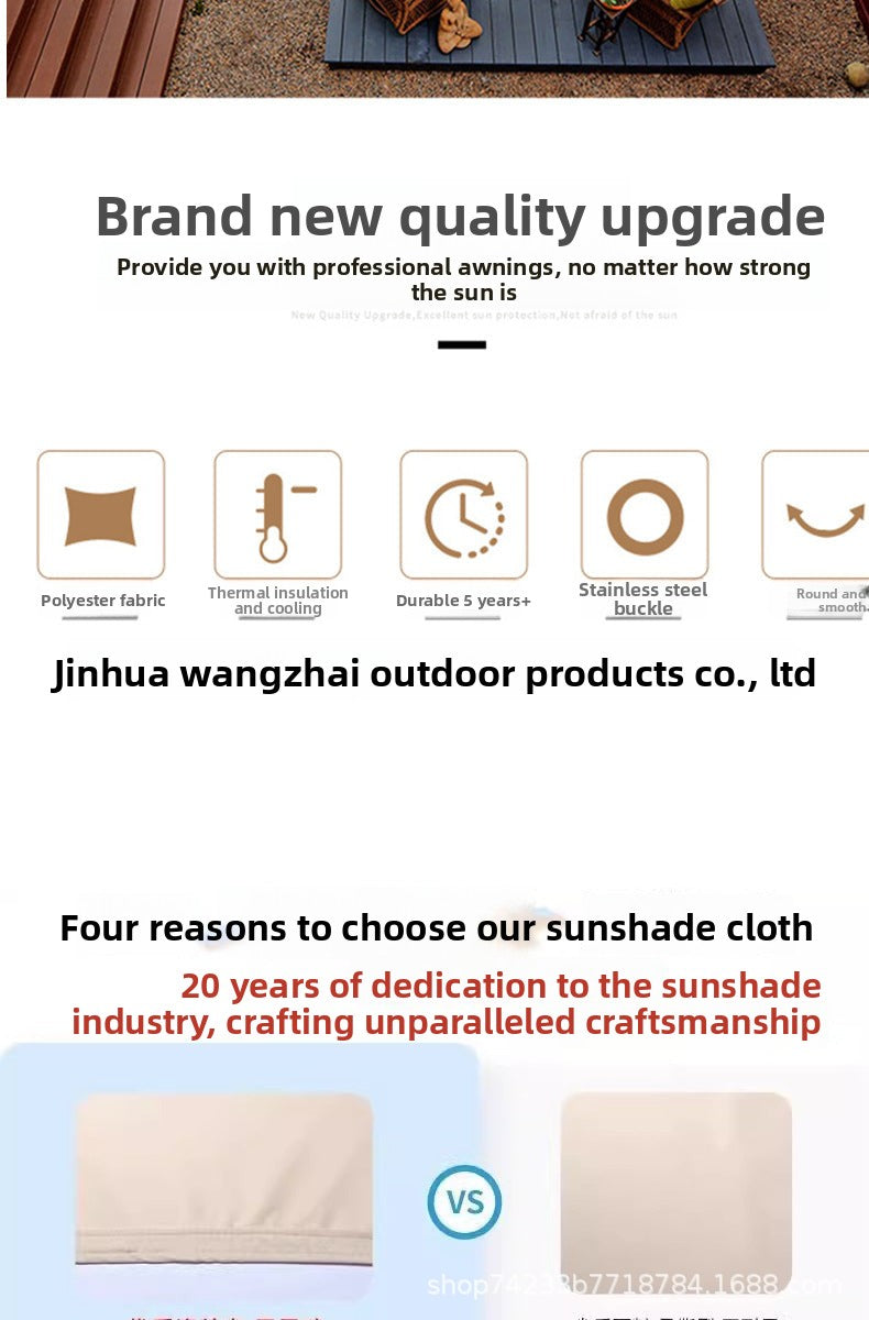 Outdoor Triangle Canopy Outdoor Courtyard Balcony Sunscreen Shade Sail3Sunshade Canopy Pool Landscape Rain Cover