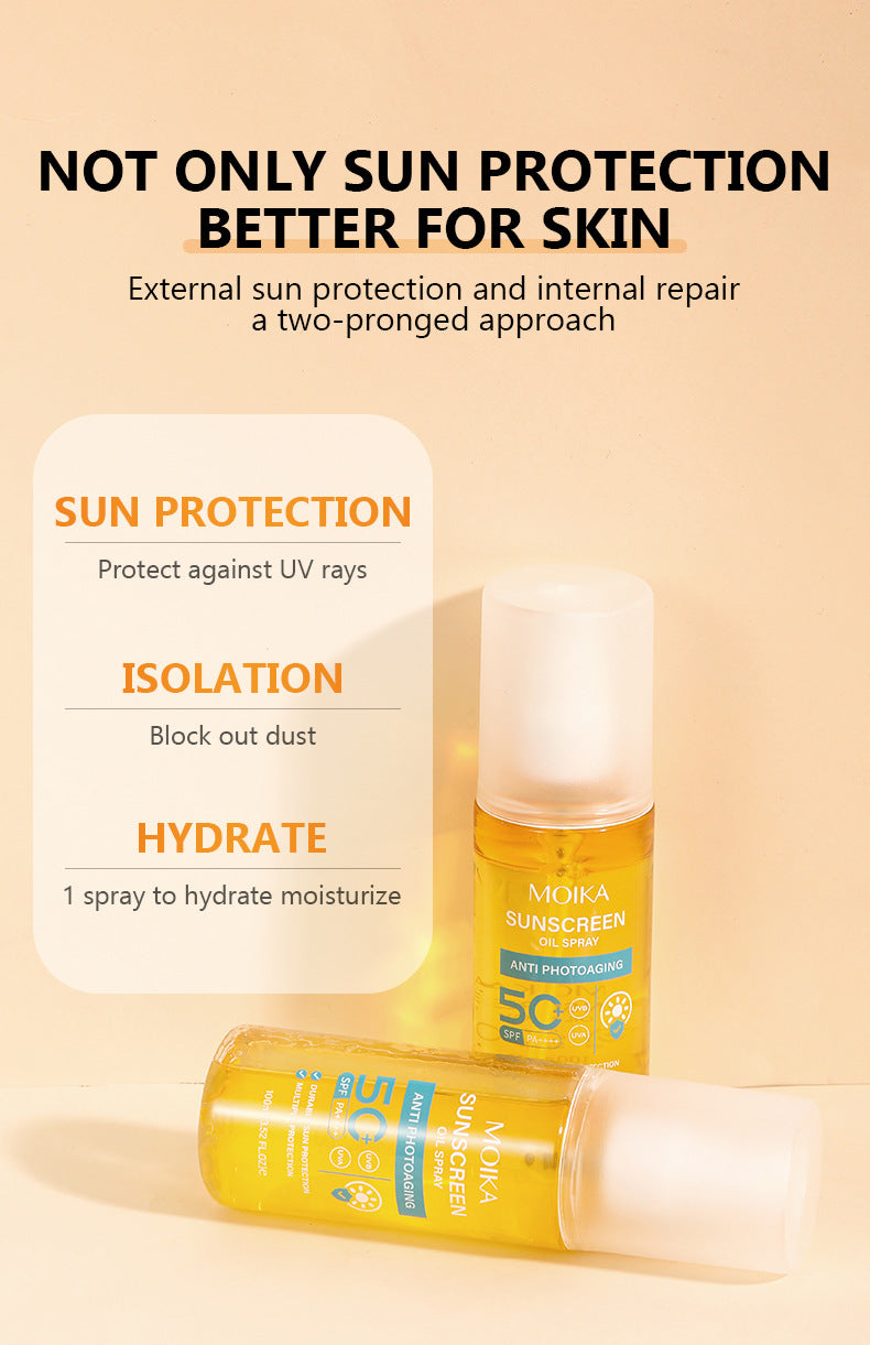 MOIKA All50Double Sunscreen Oil Spray Wholesale UV Protection Essence Moisturizing