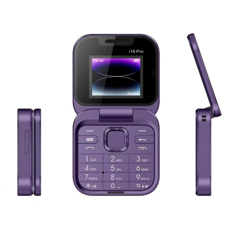 i16Pro Mobile Phone Foreign Language Folding Flip Button Phone Multi-Language