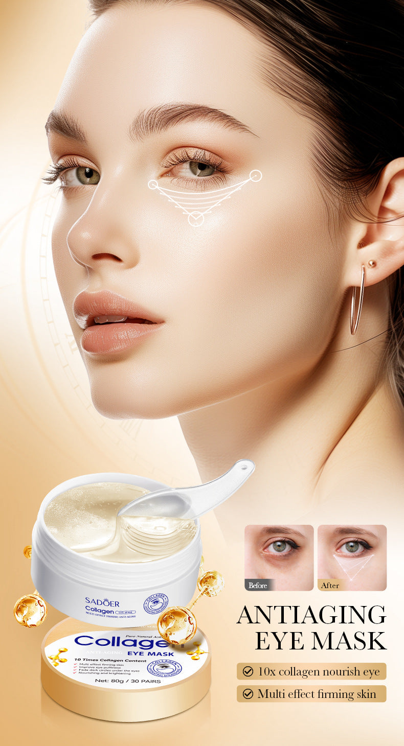 Collagen Anti-Wrinkle Firming Eye Mask SADOER Hydrating and moisturizing eye mask patch  foreign trade wholesale