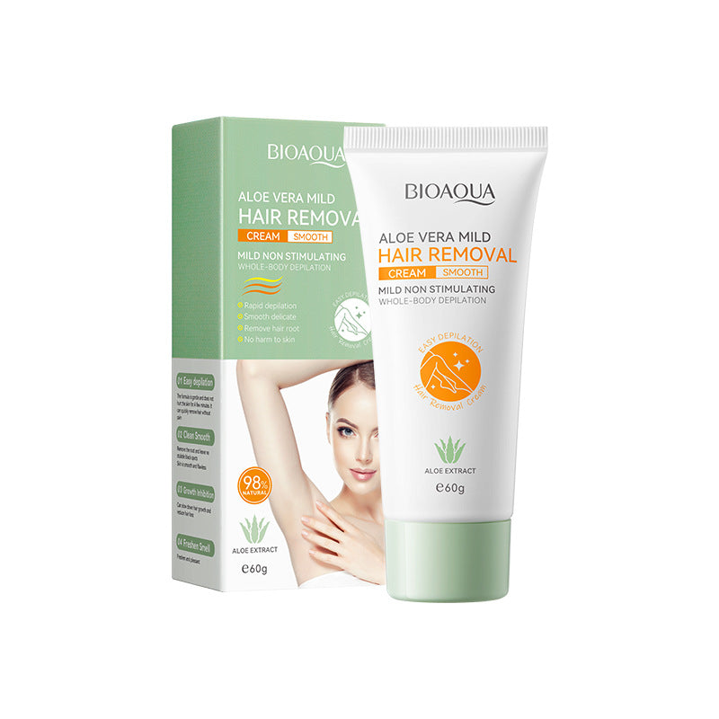 Aloe Vera Hair Removal Cream60g BIOAOUA Hair Removal Non-Irritating  Wholesale