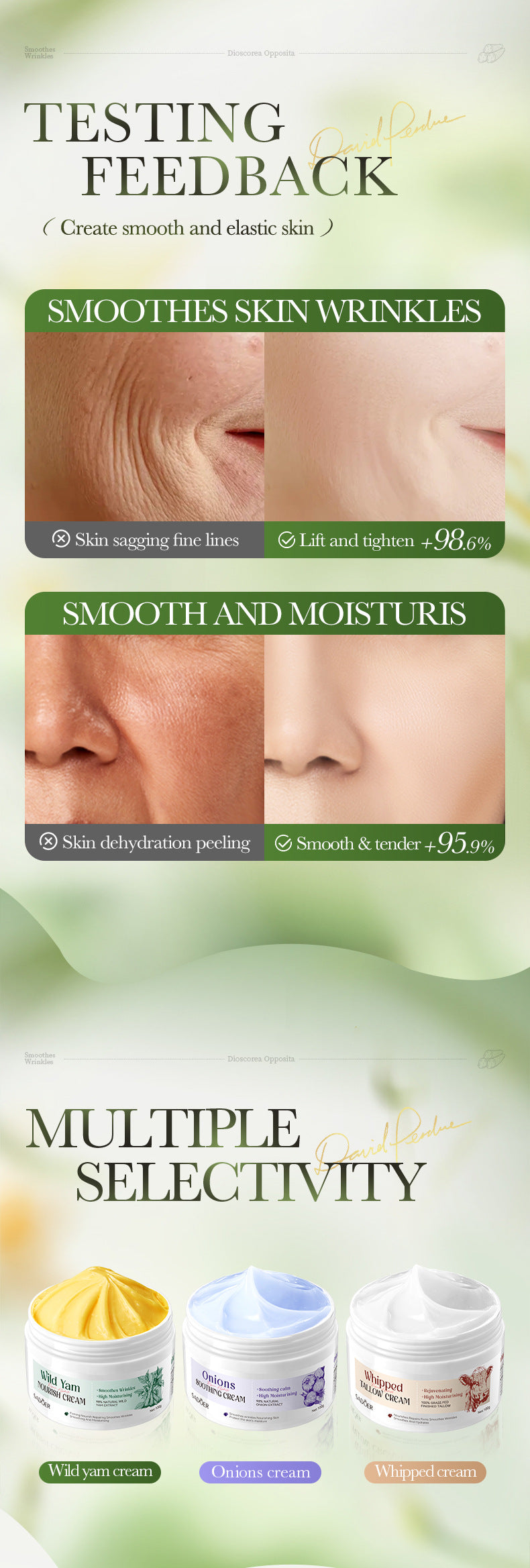 Yam Moisturizing and Nourishing Cream SADOER Moisturizing and hydrating skin cream cross-border foreign trade wholesale