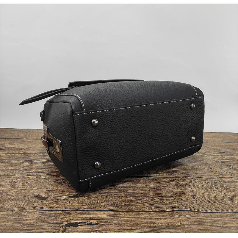 Boston Crossbody Pillow Bag Privacy Protection Fingerprint Unlock Genuine Leather Handbag Commuter Women's Bag Crossbody Bag