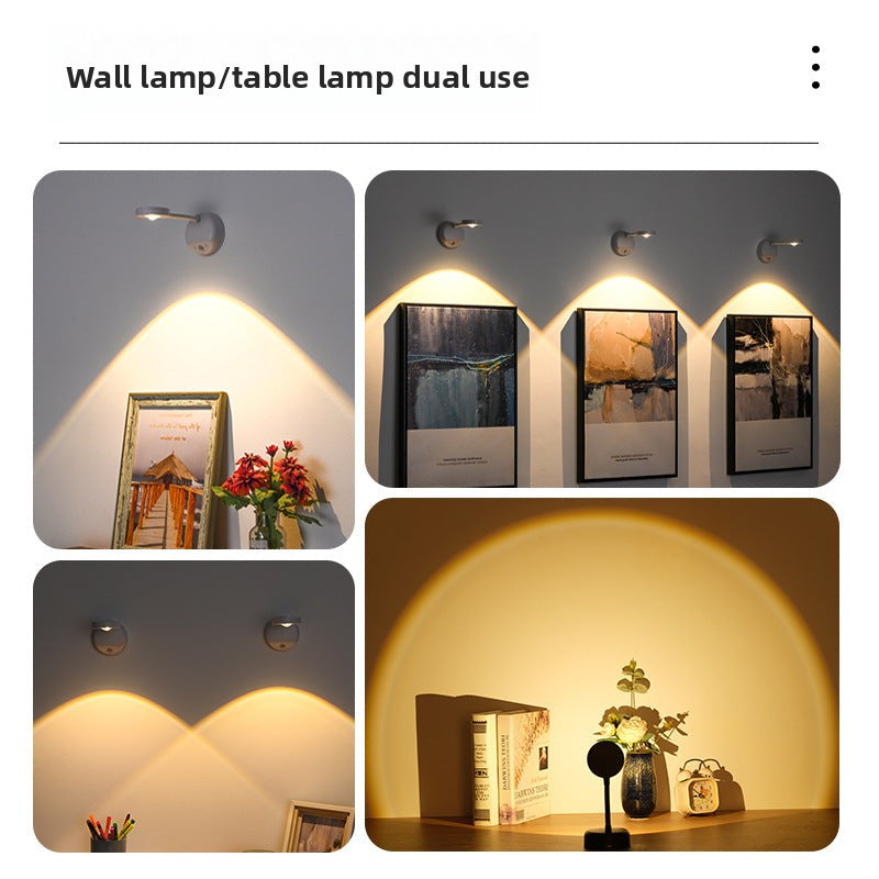 new indoor wireless wall light spotlight Charging led Intelligent Human Body Sensor Light Remote Control Picture Light