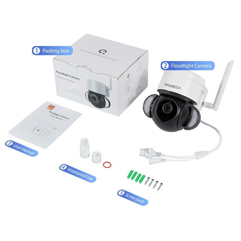 Private Model TUYA Surveillance Camera 5MP High Definition Full Color Night Vision Camera Outdoor Wired POE Camera