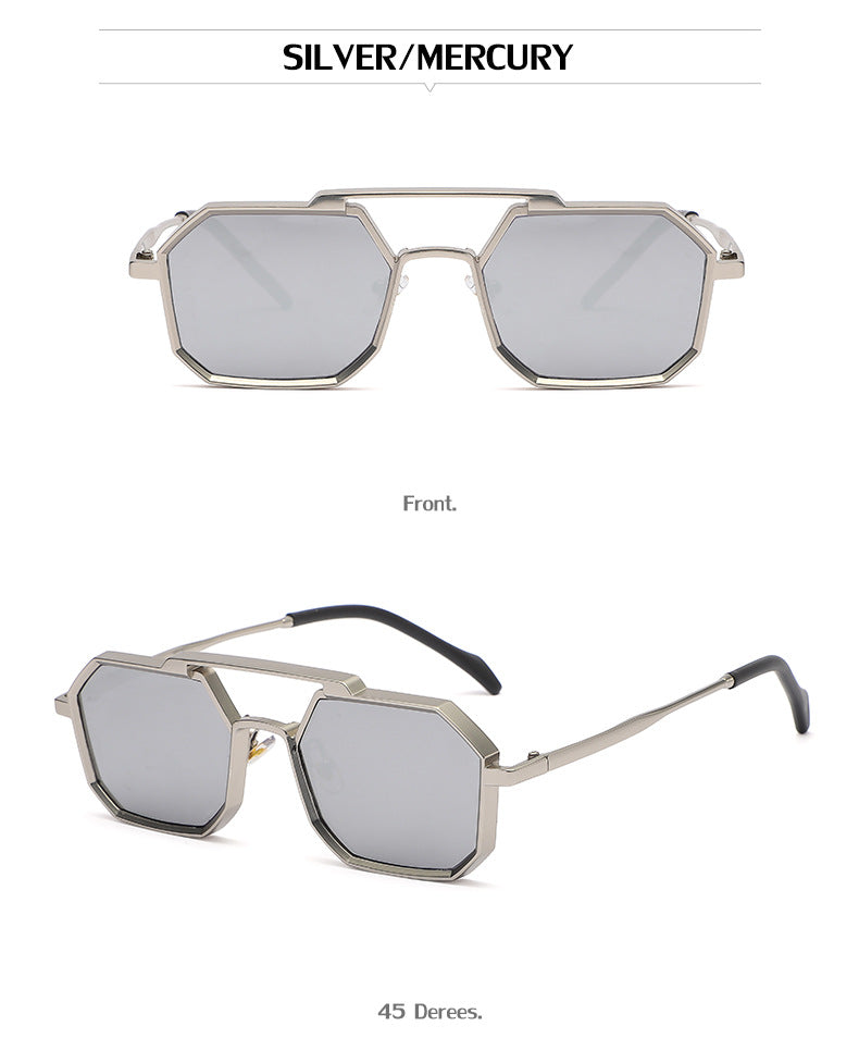 New European and American Steampunk Style Sunglasses for Men, Polygonal Small Frame Sunglasses for Women, Trendy sunglasses Wholesale