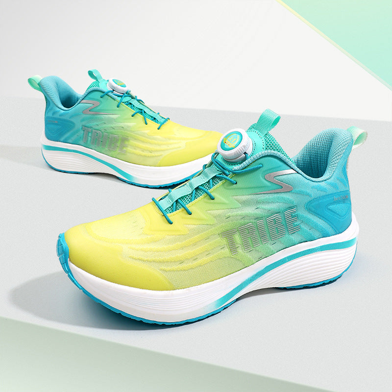 Full Palm Carbon Plate Running Shoes Mesh Ultra-Light Shock Absorption Men and Women Students Racing Jogging Sports Marathon Professional Running Shoes