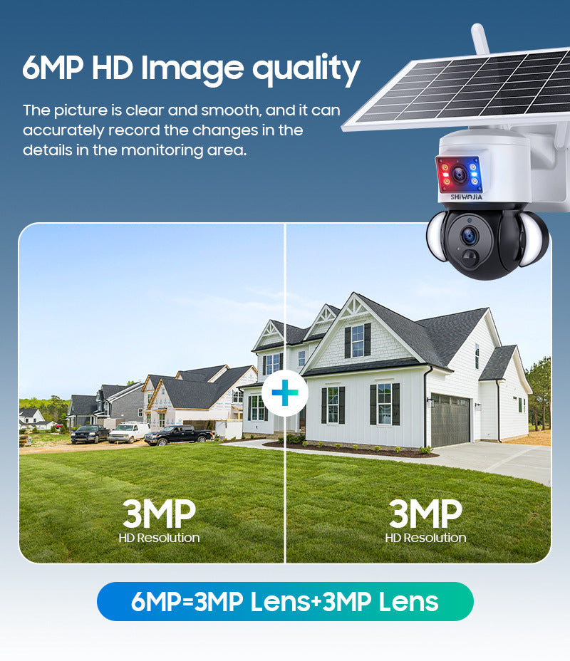 Source Factory Specializes in Solar-Powered Gun Ball Linkage HD600Multi-camera Multi-view Courtyard Surveillance