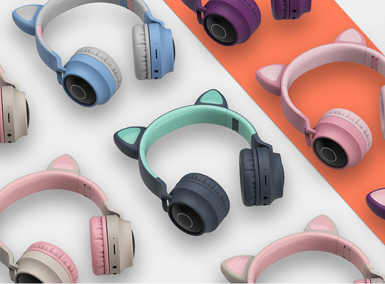 Hot-selling Wireless Bluetooth Cute Over-ear Headphones with Long Battery Life