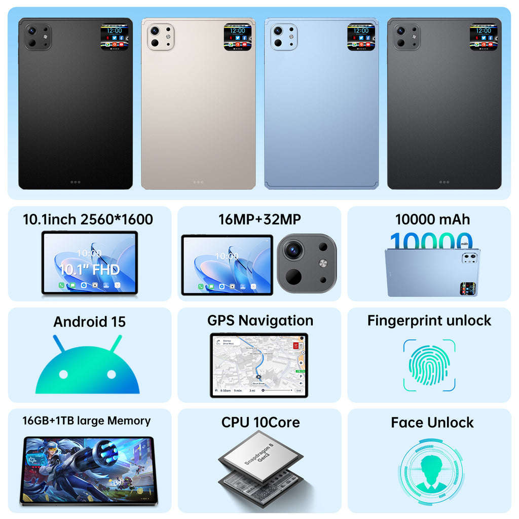 New Hot-Selling Tablet Computer10.1Inch Pro 13 Android16+1TB HD Screen Wholesale Southeast Asia