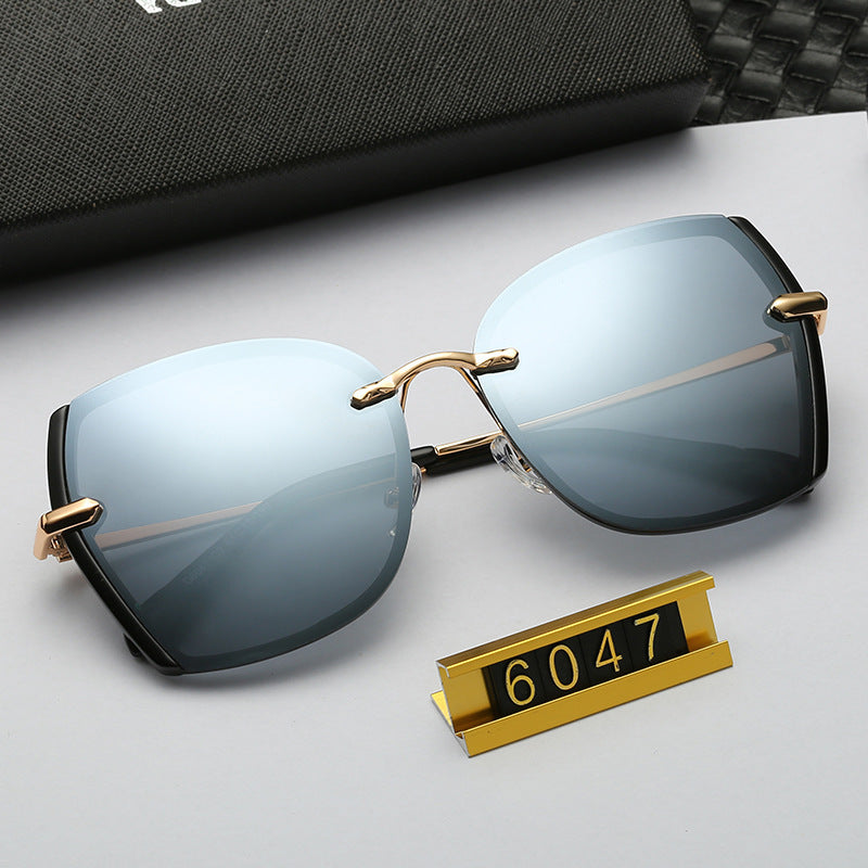Polarized Driving Anti-Glare Sunglasses for Women Fashionable Internet Celebrity Style Frameless Sunglasses Trendy Korean Version Sunglasses