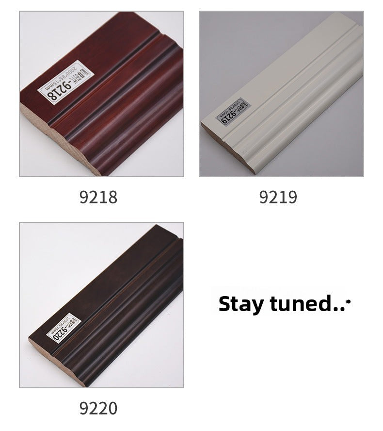 8Premium Solid Wood Skirting Board, Ultra-thin Corner Trim for the Whole House, Light Luxury Flat Baseboard