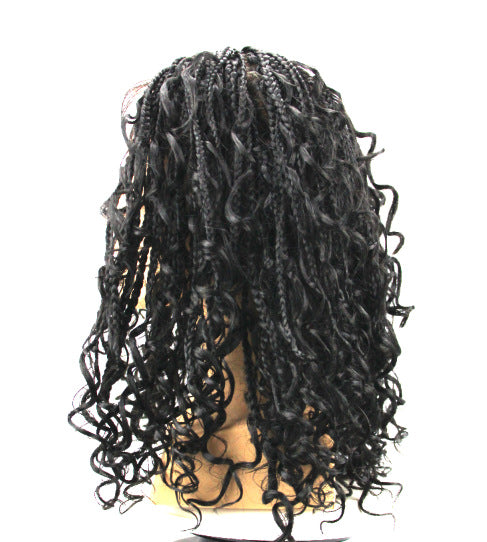 Knotless Box Braided Wigs with Curly Ends Synthetic Lace Wig