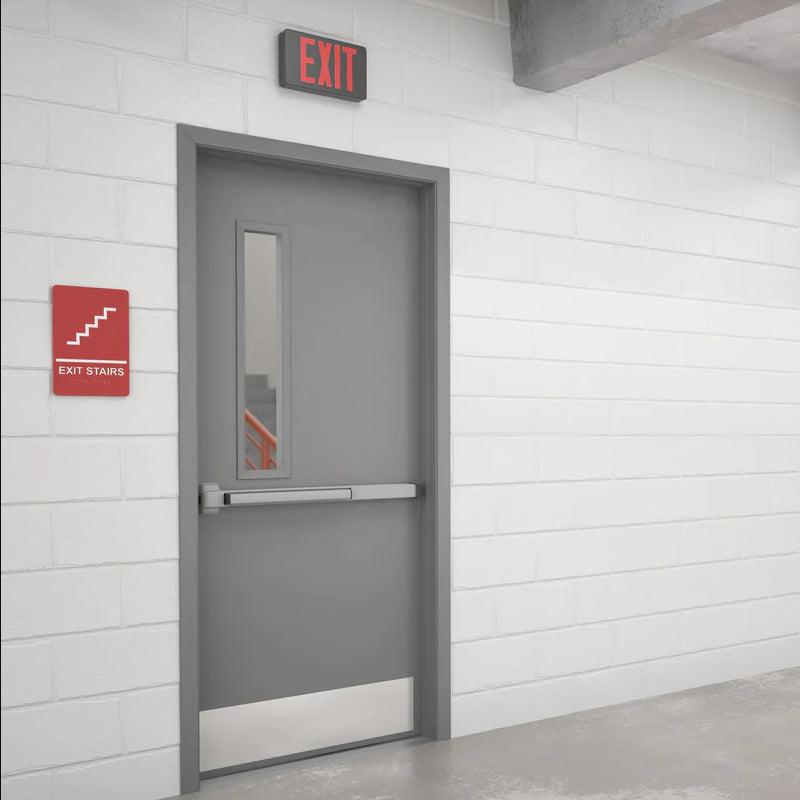Factory Direct Supplier Security Emergency Exit Fire Resistant Single/double Doors With Push Bar