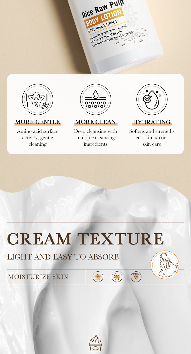 Body Lotion250ml BIOAOUA Rice Moisturizing Hydrating Lotion  Wholesale