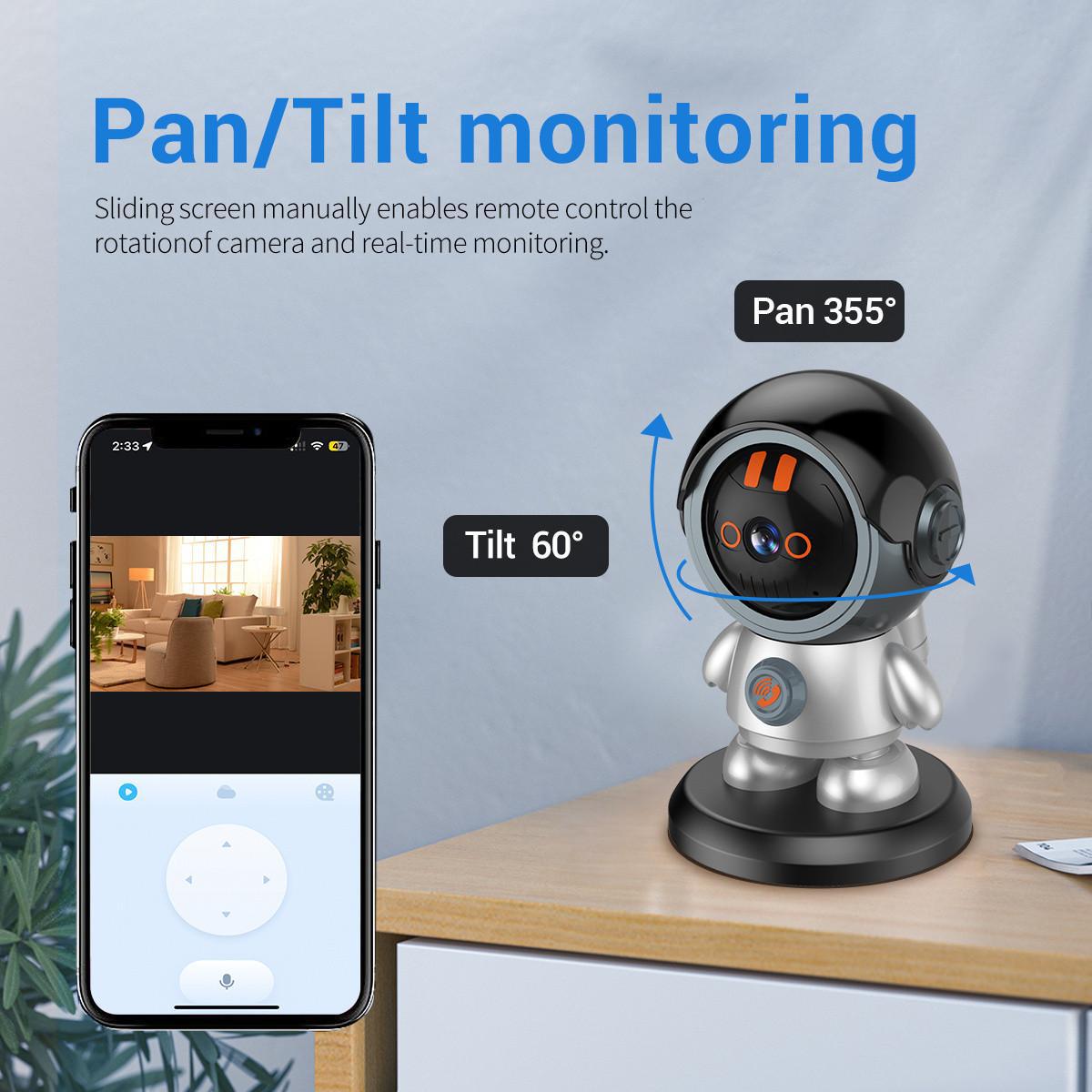 Indoor Robot Camera One-Click Call Wireless WiFi Home Robot Surveillance Camera Detection