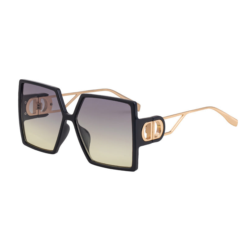 Fashion Large Frame Sunglasses for Women ins Internet Celebrity Style Square Frame Sunglasses for Women Trendy Street Photography Glasses sunglasses