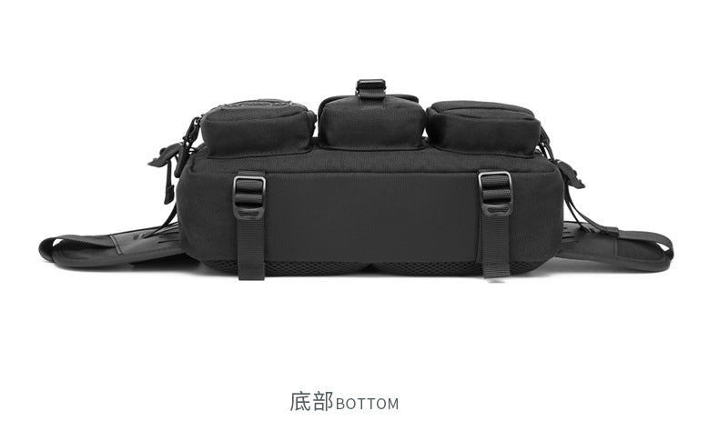 OZUKO Tactical Waist Bag Men's Multifunctional Crossbody Bag Waterproof Outdoor Large Capacity Sports Portable Men's Bag