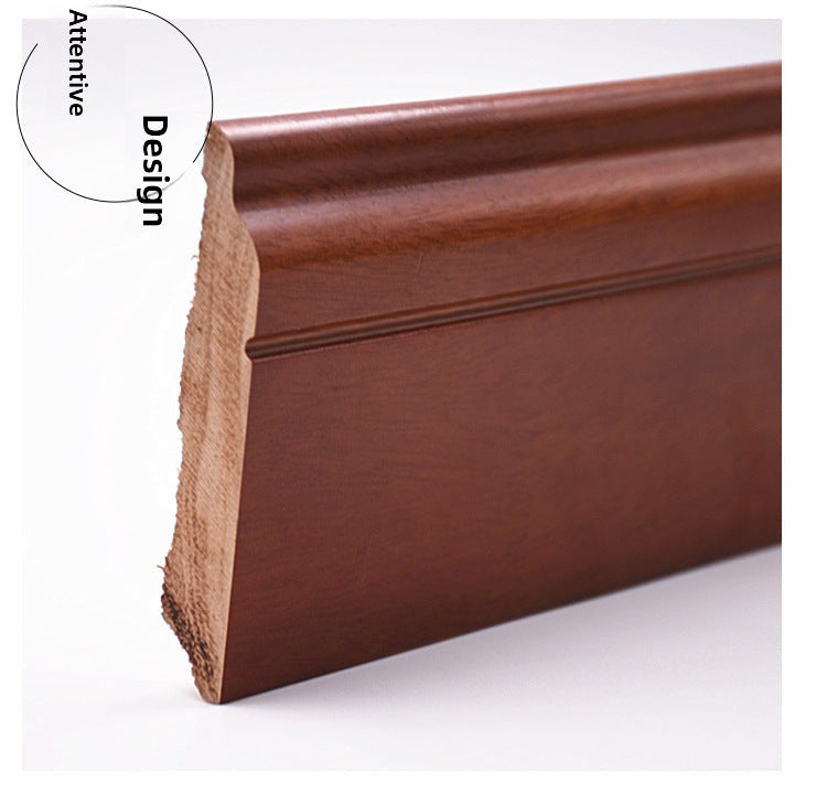 Ivory white solid wood skirting board 10cm Raw wood lines 10Centimeter wooden flooring with white skirting board