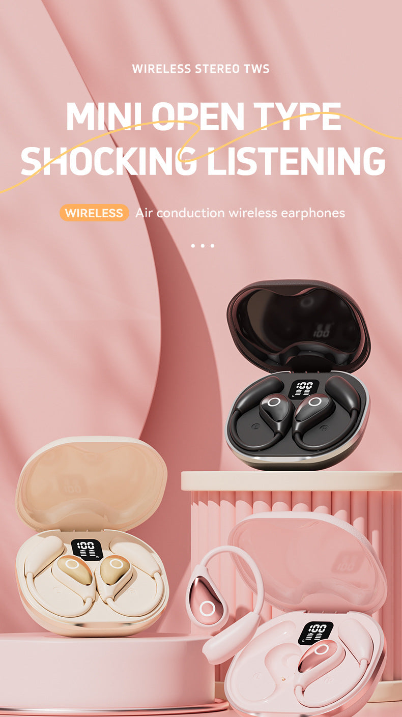 New M95Creative Electroplating OWS Bluetooth earphones non-in-ear over-ear high appearance value long battery life wireless earphones