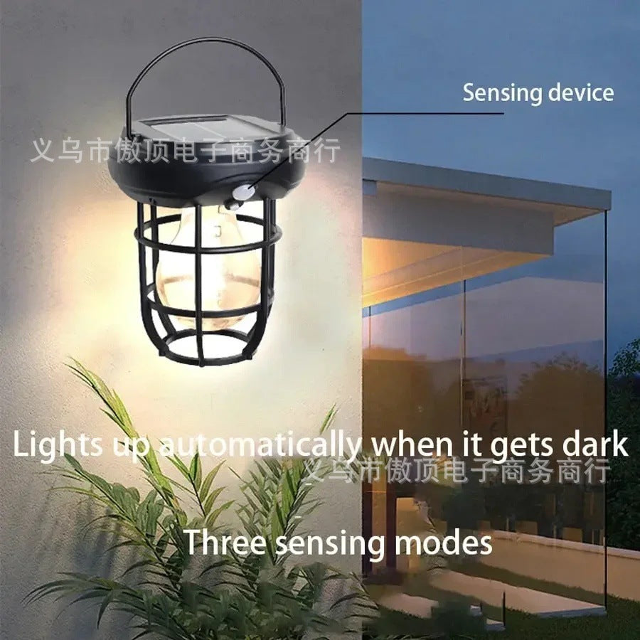 New Solar Tungsten Wall Light Human Body Sensor Camping Bulb Light Emergency Light Outdoor Camping Light