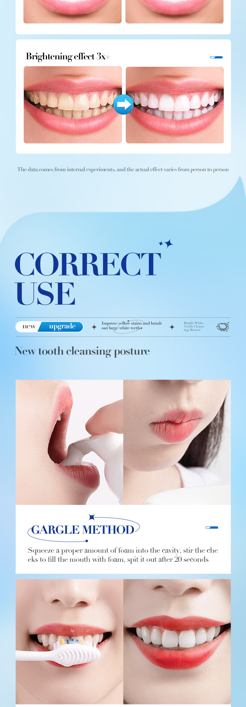 Teeth Cleaning Mousse60mlSADOER Clean Tartar, Gum, Teeth, Oral Care,  Foreign Trade Wholesale
