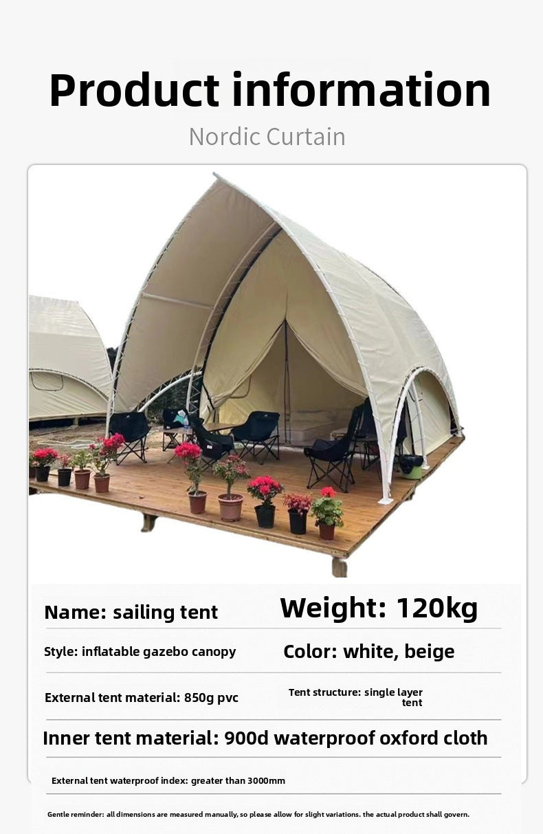 Kale Outdoor Sailing Tent Camp Parent-Child Vacation Scenic Area Double-Layer Insulated Wild Luxury Hotel Homestay Tent Manufacturer