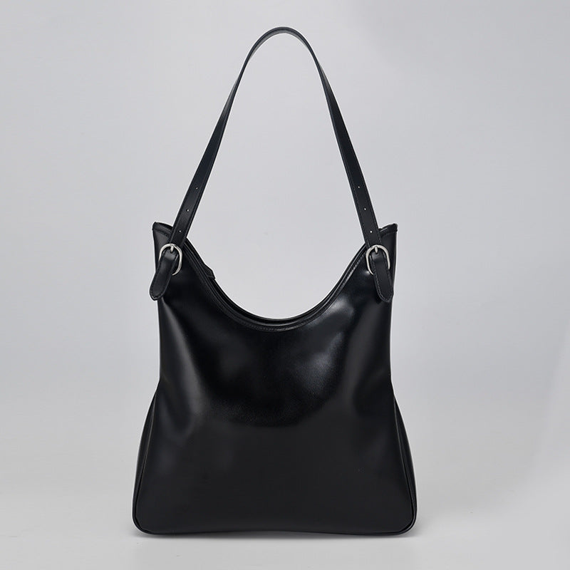 New2024Korean Style Underarm Women's Bag Versatile Design Cowhide Single Shoulder Bag Large Capacity Tote Bag
