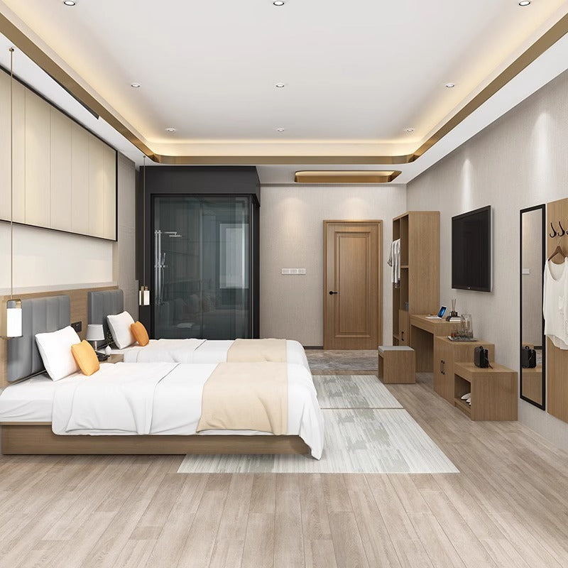 Hotel Bed Hotel Furniture Standard Room Full Set B&B Express Hotel Apartment Single and Double Bed B&B Guest Room Special Bed
