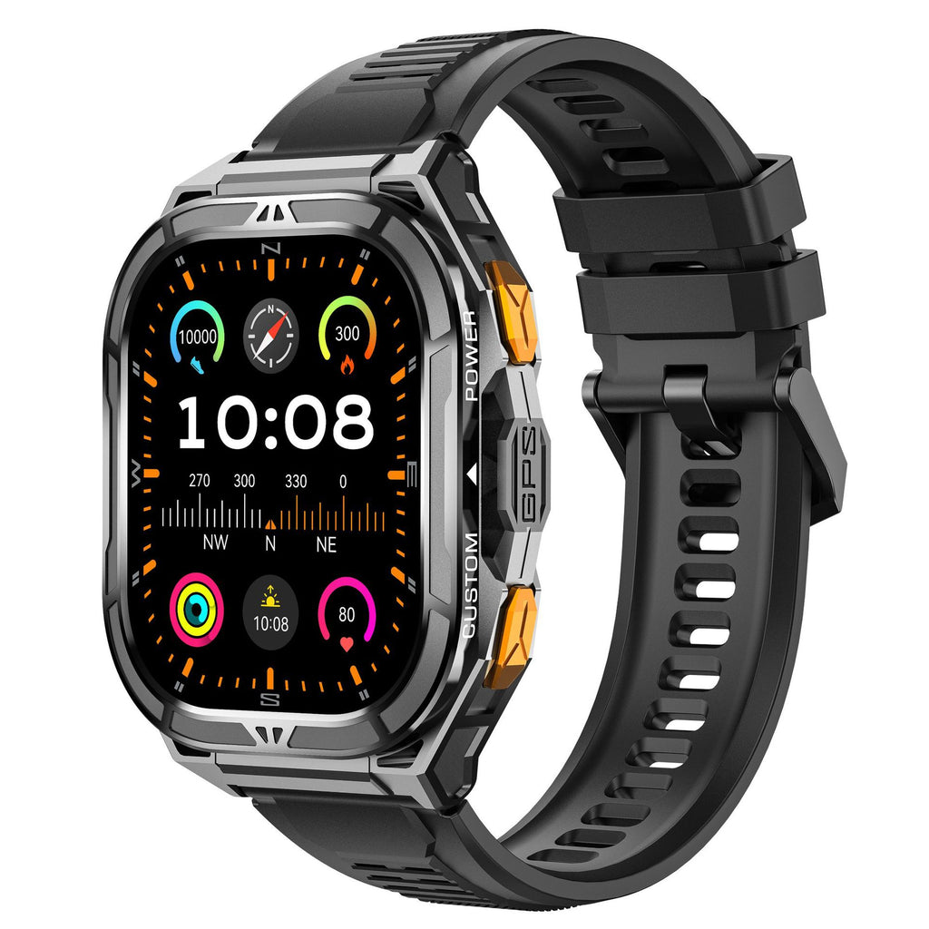X5Smart Watch Bluetooth Call True Heart Rate Step Sleep Monitoring I Deep Waterproof GPS Beidou Positioning Three Defenses