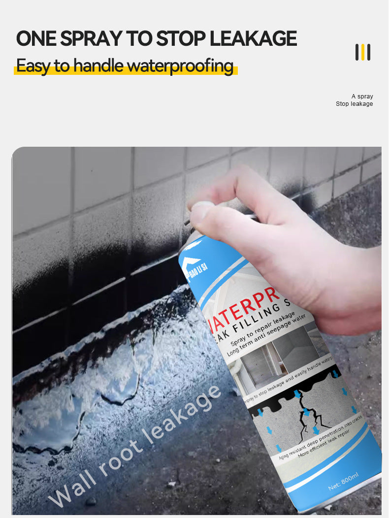 baolisi Waterproof Leak Repair Spray for Roof, Exterior Wall, Roof Crack Repair, Leak Sealing Material, Coating, Self-Spray Repair