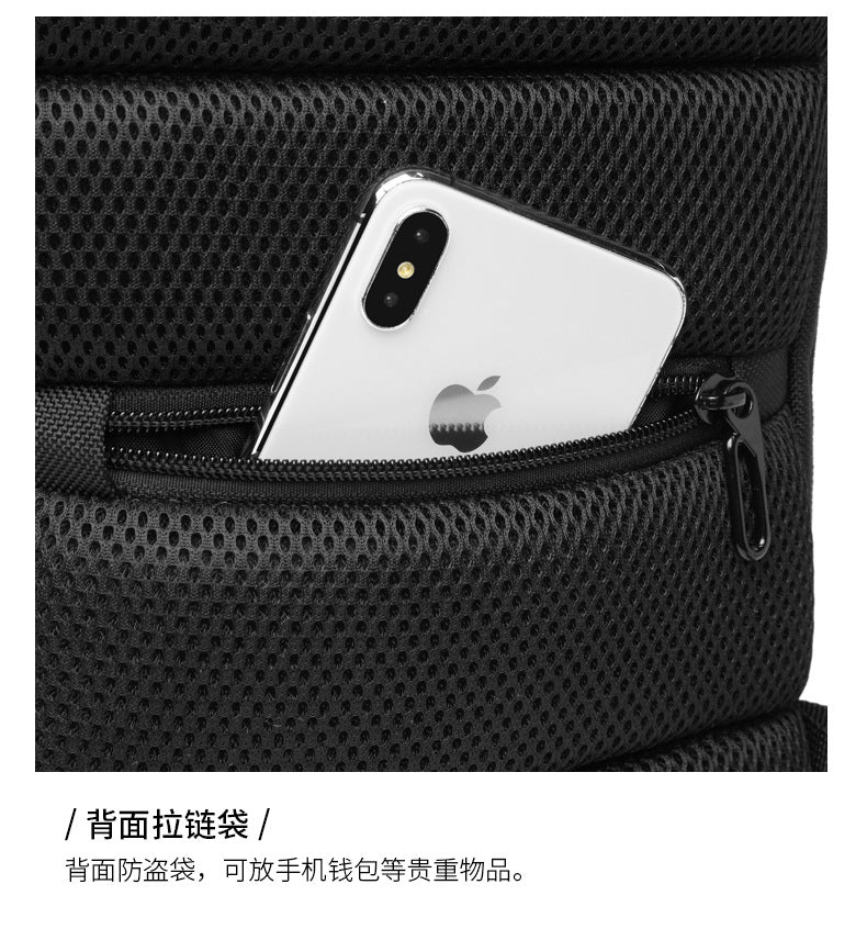 OZUKO Hard Shell Chest Bag Men's Crossbody Bag Anti-Theft Waterproof Cycling Outdoor Multi-Functional Sports Shoulder Bag