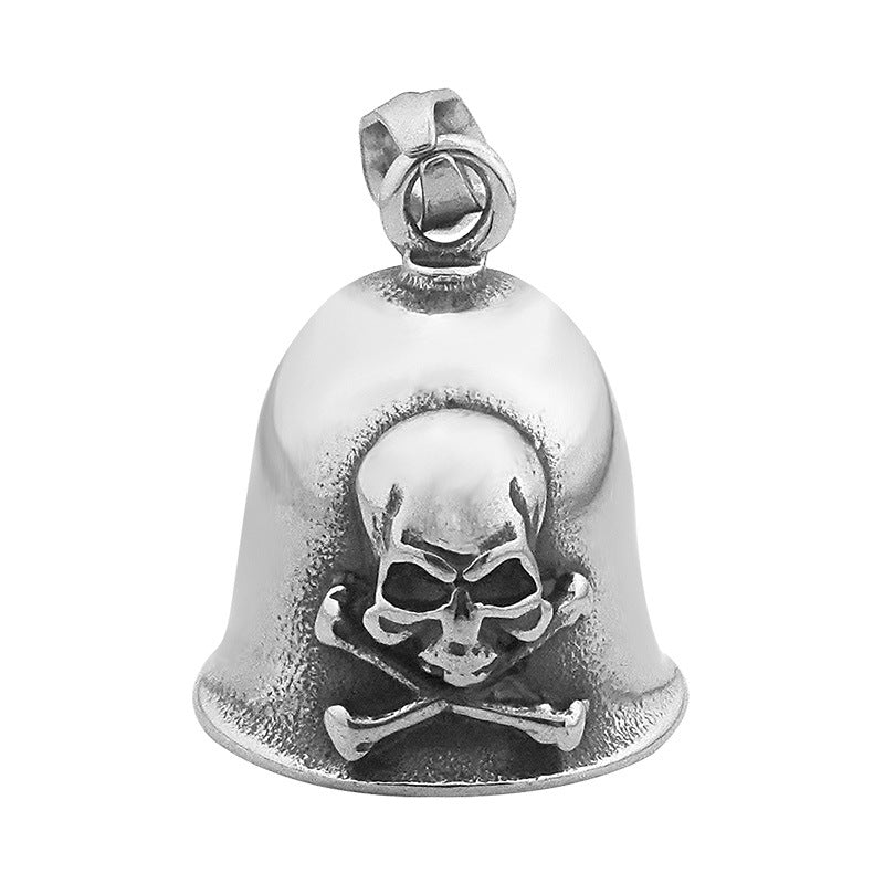 New Stainless Steel Skull Bell Casting Polishing Oiling Titanium Steel Lucky Bell Source Factory Wholesale