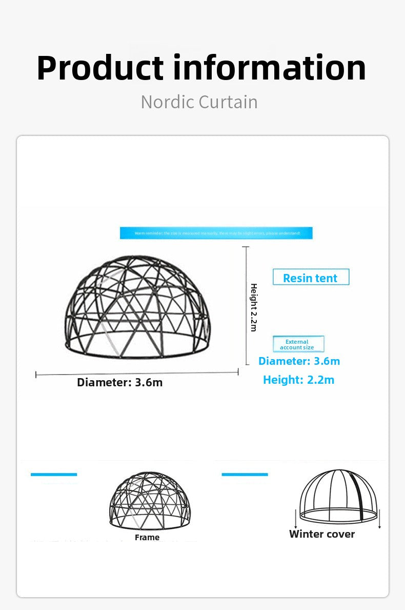 Outdoor Influencer PC Spherical Tent Hotel Dome Homestay Luxury Round Terrace Bubble House Starry Sky Transparent Tent